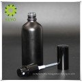 100ml black cosmetic glass pump bottle